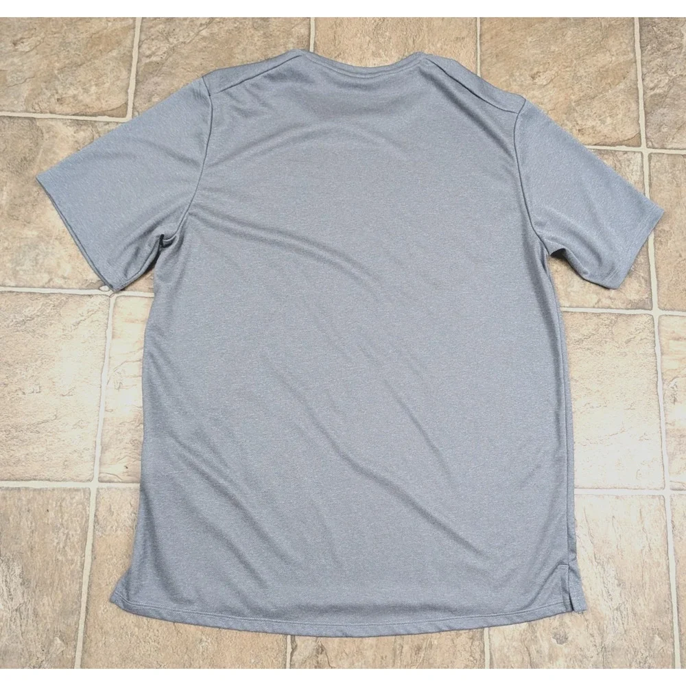 Nike Running men sz M Training Top gray short sleeve shirt dv9315-084 0221